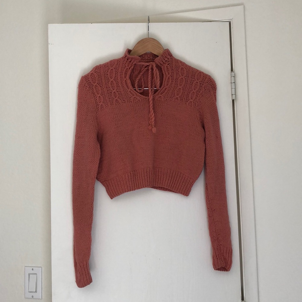 Vintage cropped sweetheart sweater